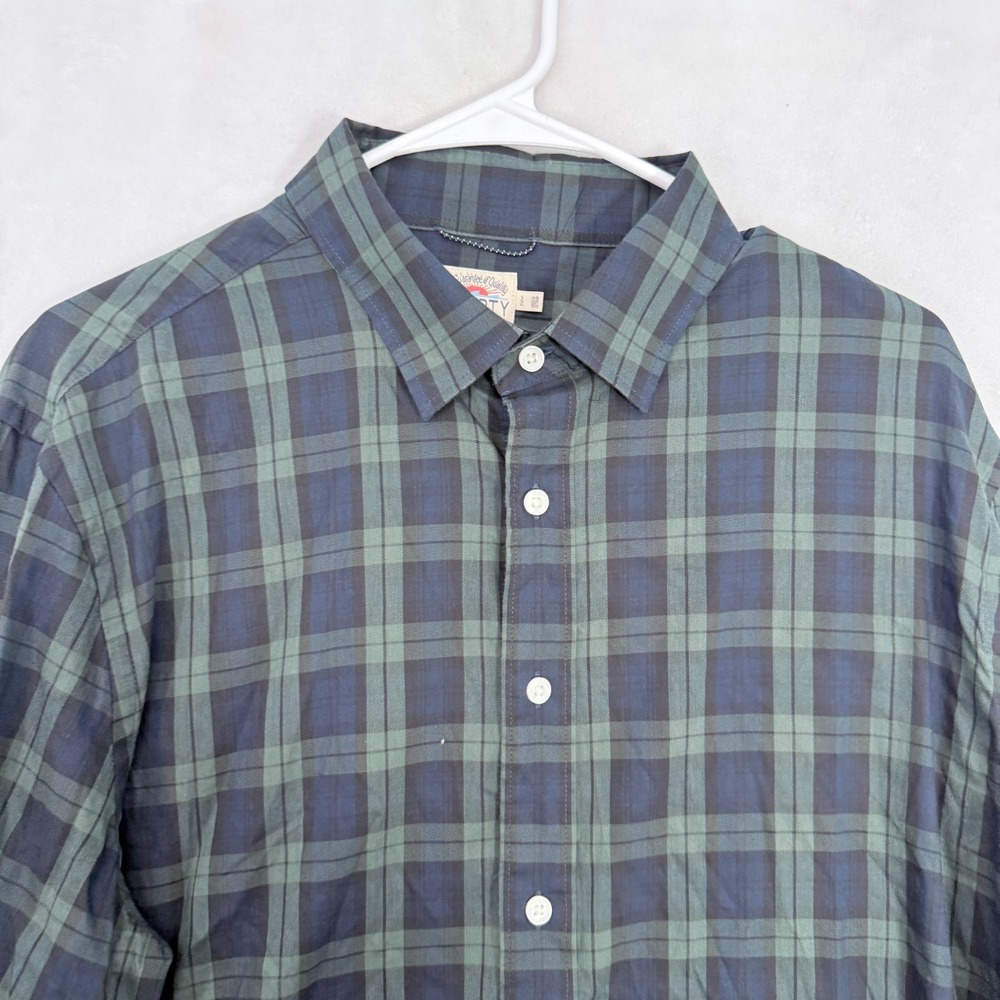 Faherty The Movement Shirt Mens L Green Plaid Performance Stretch Button Up - Picture 2 of 8
